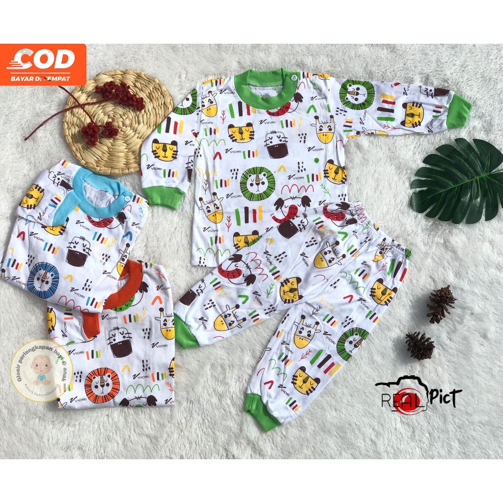 [STO.MDPG] Setelan Panjang Bayi Oblong Motif Lucu Umur 3 - 16 Bulan