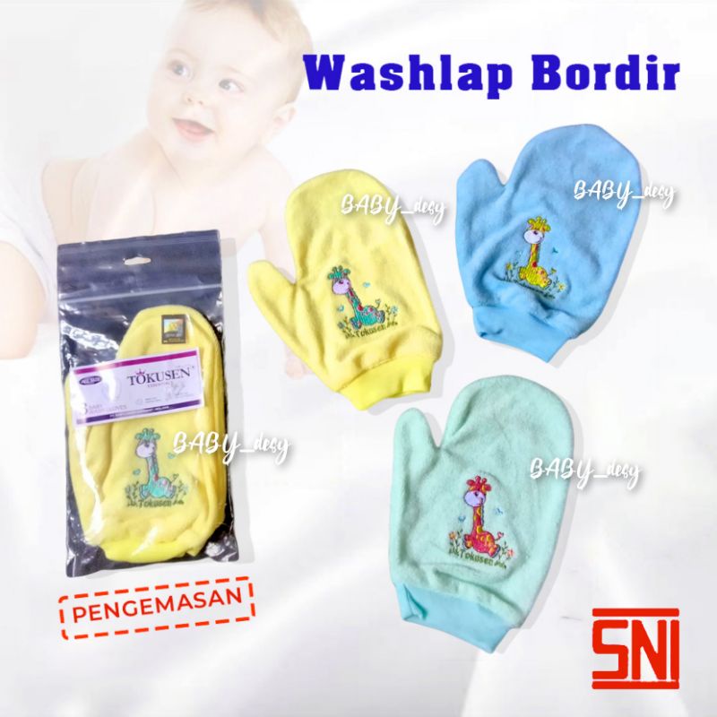 WASHLAP JARI BORDIR SNI - LEMBUT / PERLENGKAPAN MANDI BAYI