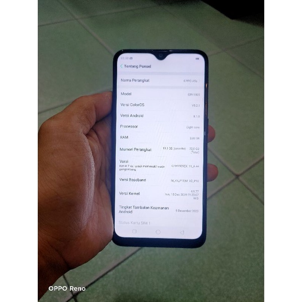 oppo a5s 3/32gb second mulus oppo a5s bekas mulus oppo a5s second like new