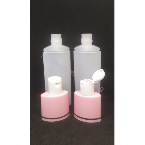 Botol putri 100ml natural tutup pink list gold / Botol toner / Botol sabun