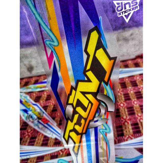 Sticker striping beat karbu model icon transparan UV