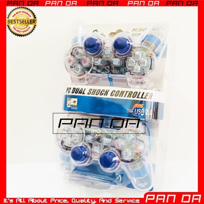 Joystick Laptop PC USB Double Dual Stick Transparan Analog Gaming Stik