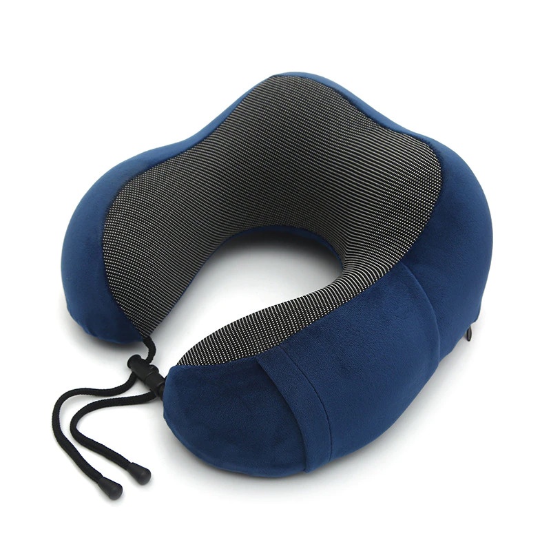 Bantal Leher U-Shape Foldable Travel Neck Pillow