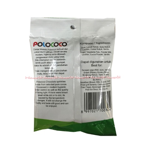 Polococo Classic 225gr Coklat Meises Polococo Classic Coklat Tabur Meses Cokelat Polo Coco Chocolate