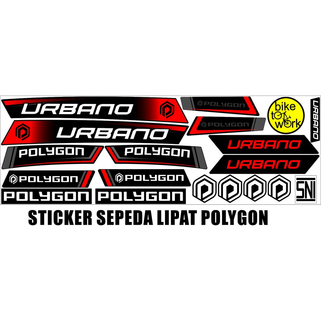 STRIPING PRINT SEPEDA URBANO LIPAT POLYGON STICKER