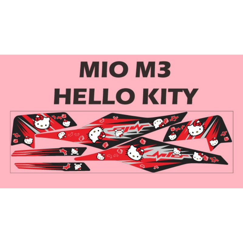 STIKER STRIPING MOTOR MIO M3 HELLO KITTY