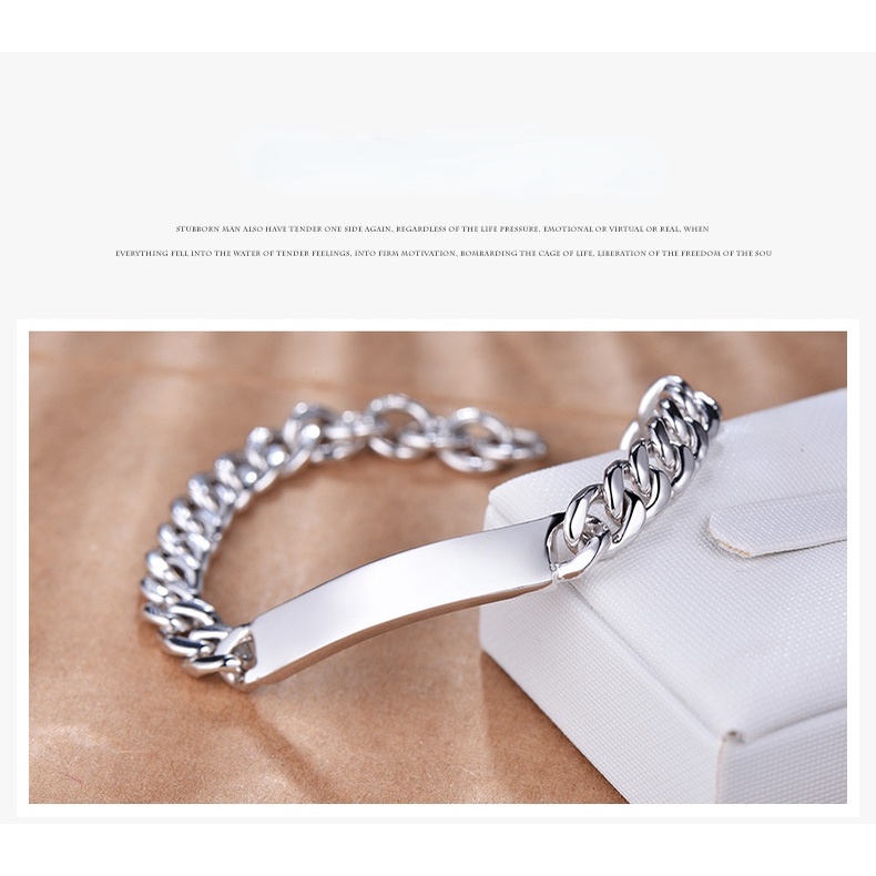 Gelang Bahan Stainless Steel Warna Silver Untuk Pria Dan Wanita