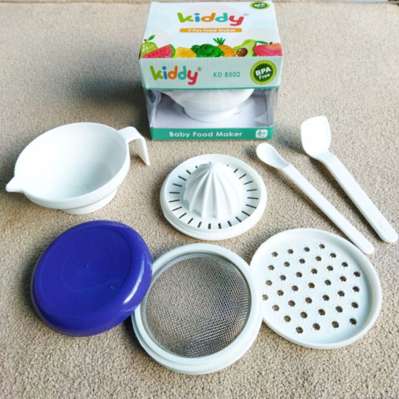 Kiddy Food Maker Set 7 in 1 - Perlengkapan MPASI Instan 7in1 - Peralatan Makan Bayi / Food Processor