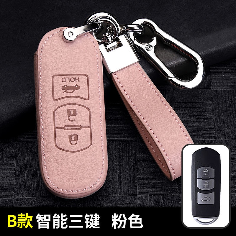 NEW high quality Leather Car Key Case Protection Cover For Mazda CX5 Mazda 3 2 6 5 CX3 RX8 BT50 323 CX8 CX30 RX7 626 CX7 NX5 CX9