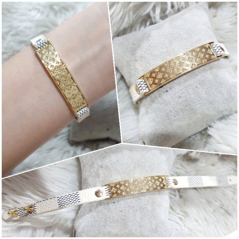 PROMO Gelang Kulit Branded Band  Premium Quality Gelang tangan Kulit motif elv Fashion import branded band  1138