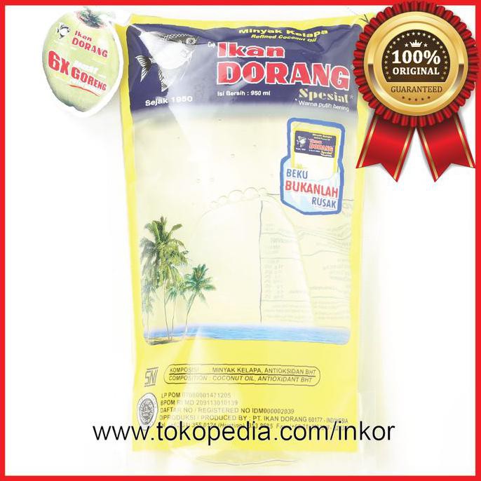 

BISA BAYAR DI TEMPAT IKAN DORANG SPESIAL MINYAK KELAPA COCONUT OIL POUCH 950GR Kode 539