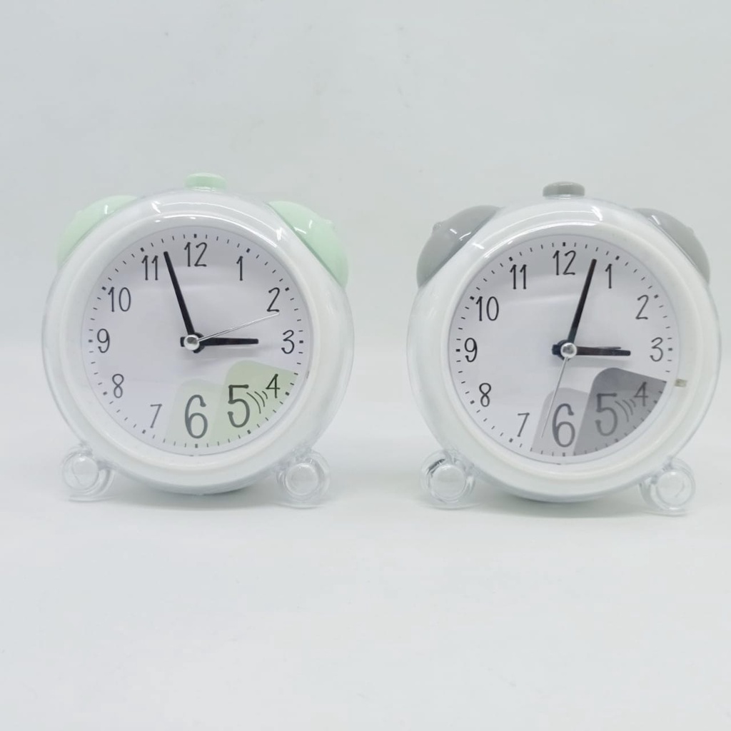 Jam Weker Beker / Jam Meja Alarm Mini Model Bulat Cute Bunyi Keras JH41