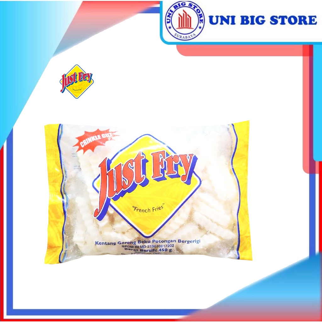 

Just Fry Crinkle Cut French Fries 450 gr Kentang Goreng Justfry 500