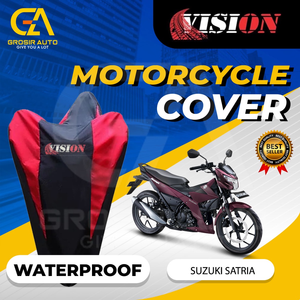 Sarung Motor SATRIA Waterproof Vision / Cover Selimut Penutup Sarung Mantel Motor Vision