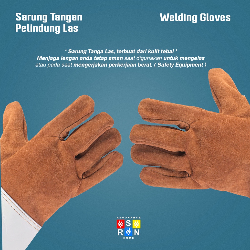 Sarung Tangan Las Listrik Kulit Anti Api  / Safety Gloves Resonance Home