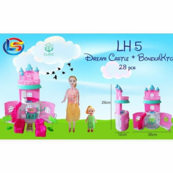 PROMO COD MAINAN ANAK DREAM CASTLE / ISTANA IMPIAN / RUMAH BONEKA BARBIE HOUSE