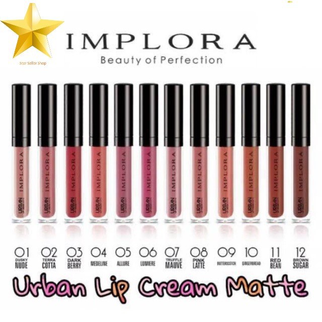 IMPLORA Urban Lip Cream Matte Original BPOM - Lipcream Surabaya-6