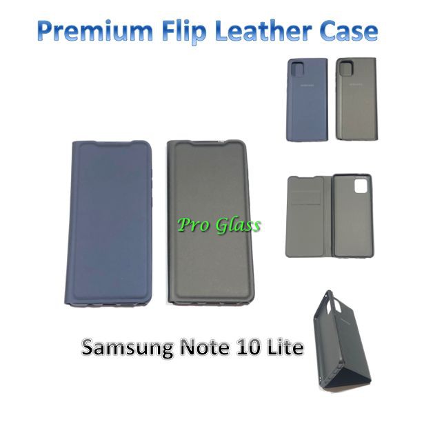 Samsung Note 10 LITE Premium Leather Flip Case Cover Standing View