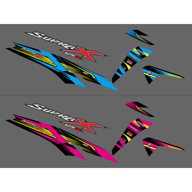 Striping Supra X 125 Fi New Variasi Sticker Lis Motor List Skotlet Scotlite Motor Body Stiker Motor Shopee Indonesia