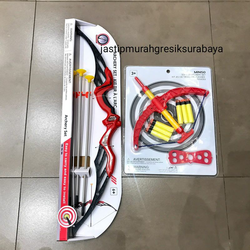 ARCHERY SET MINISO MAINAN MINISO MAINAN PANAH