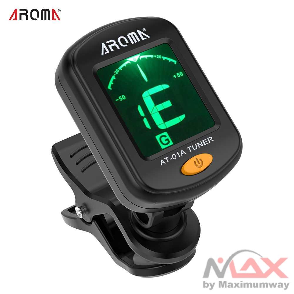 AROMA Tuner Gitar dengan Clip - AT-01A Warna Hitam