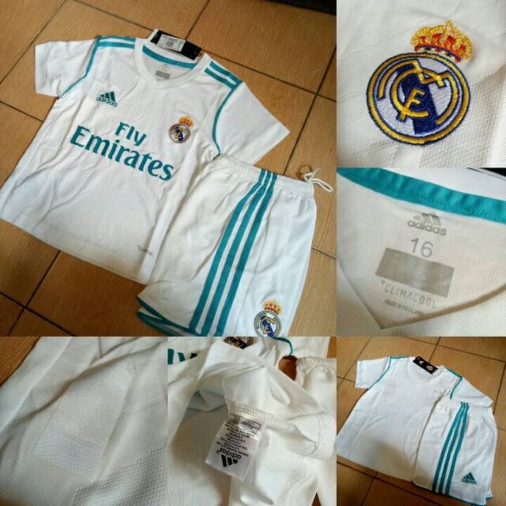 Promo JERSEY KIDS REAL MADRID HOME MUSIM 2017 - 2018 GRADE ORI