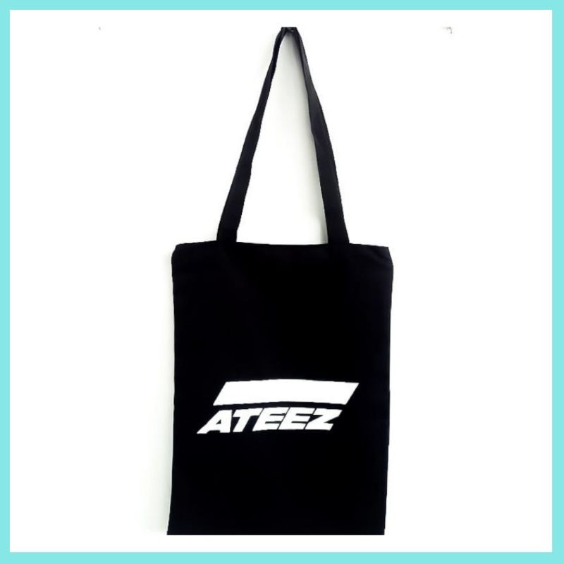 Pakai resleting TOTEBAG ATEEZ KPOP bahan drill halus premium || kiiyoomii ||