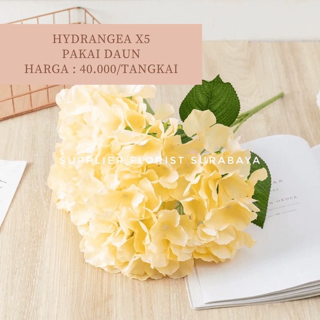 HYDRANGEA BUNGA PALSU HORTENSIA BUNGA MAINAN ARTIFICIAL FLOWER HYDRANGEA