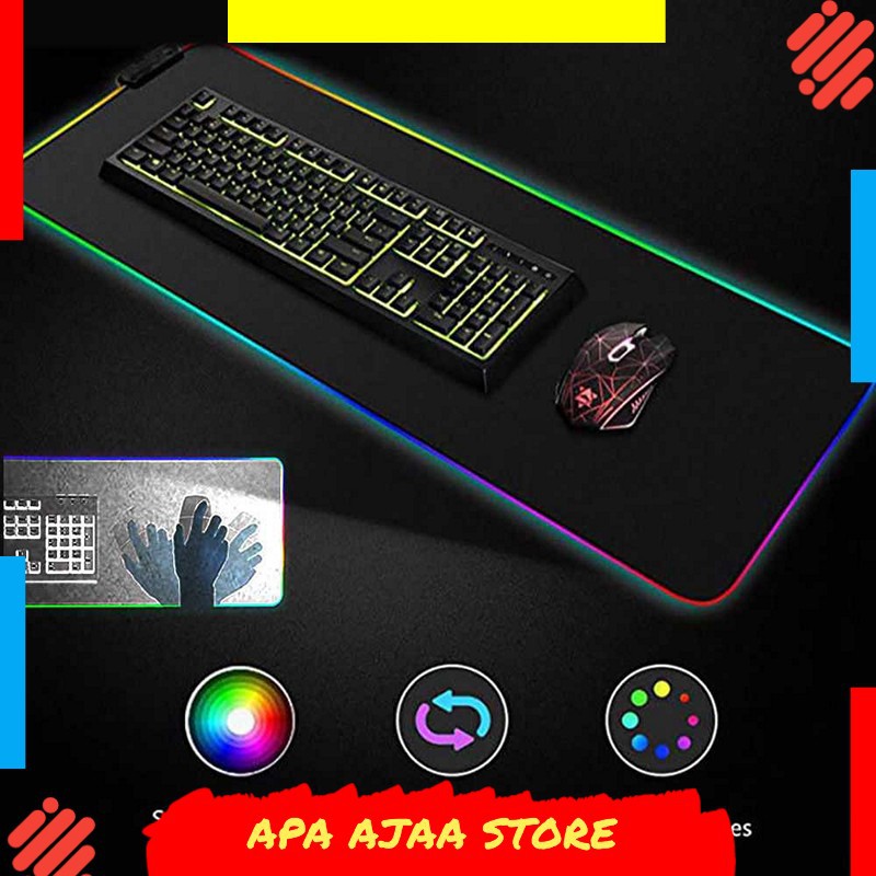 Best Seller ! MONTIAN Glowing LED High Precision Gaming Mouse Pad RGB - GIBI