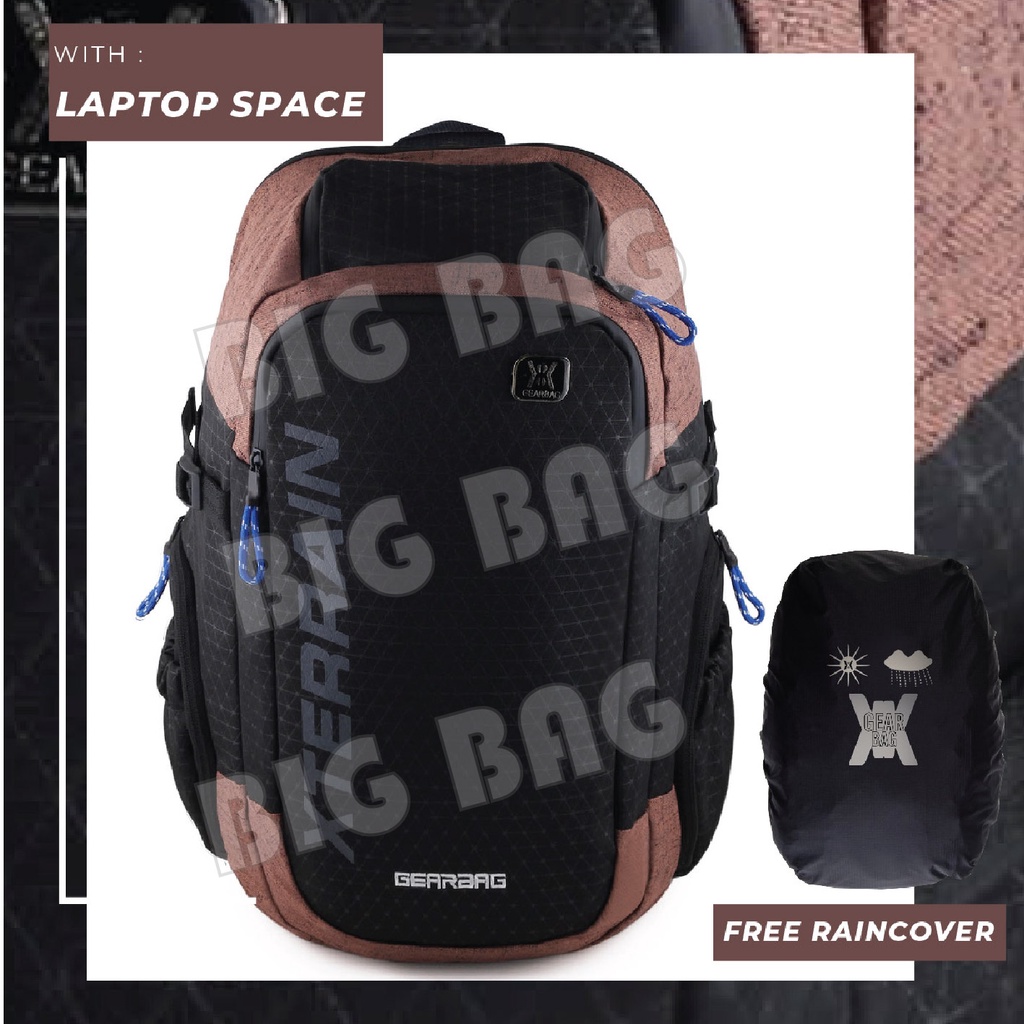 Tas Ransel Outdoor Pria Gear Bag 13113 - X TERRAIN Laptop Backpack + FREE Raincover