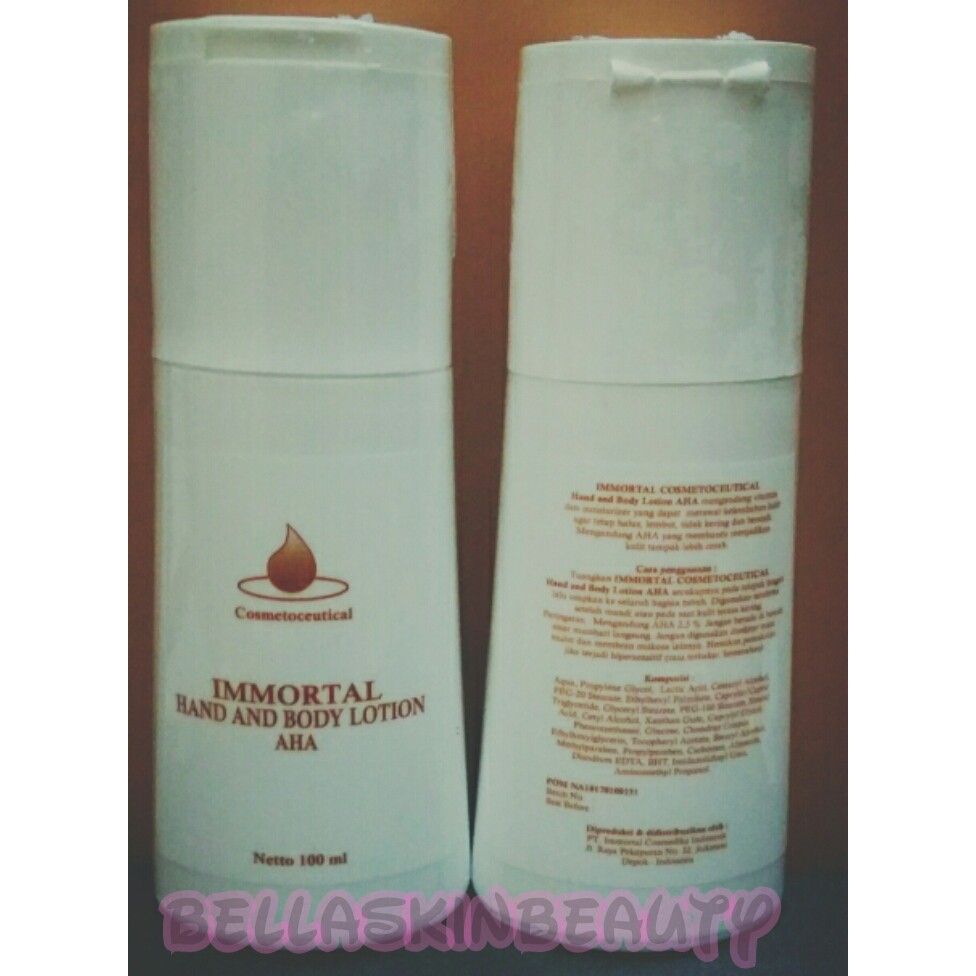 IMMORTAL HAND &amp; BODY LOTION AHA | LOTION PENGENCANG &amp; PEMUTIH TUBUH BPOM