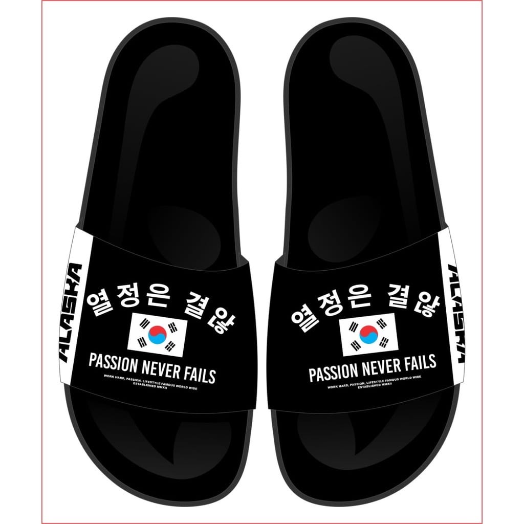 Sandal Slide Pria  Dewasa Motif KoreaTerbaru Termurah