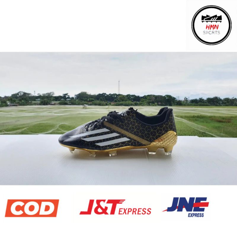 Sepatu Bola Adidas F50 X Ghosted Adizero core Black Gold