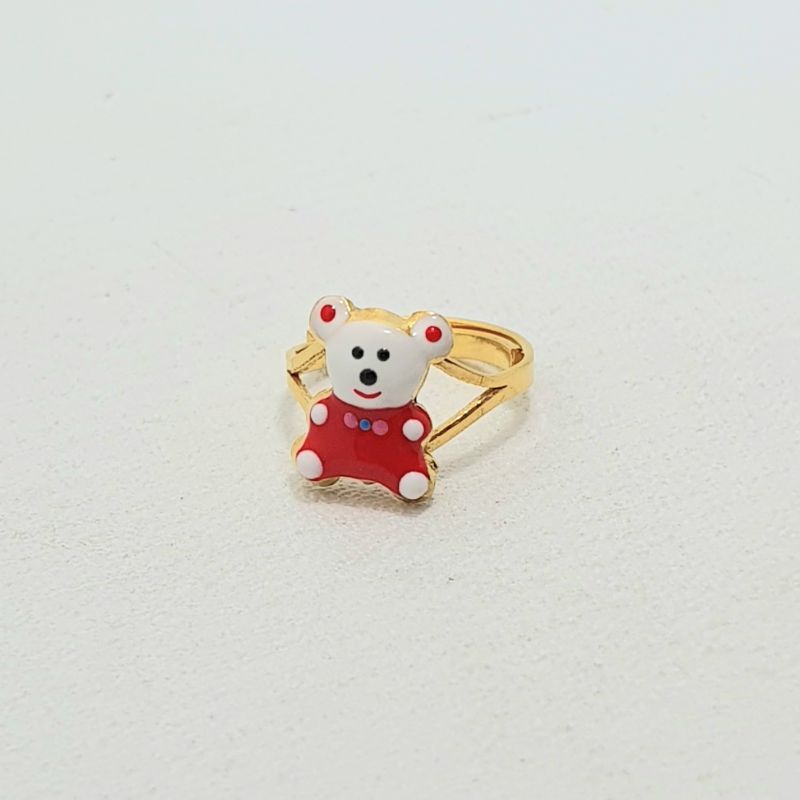 Cincin Bayi Emas Muda Gambar Teddy Bear 1/2 Gram