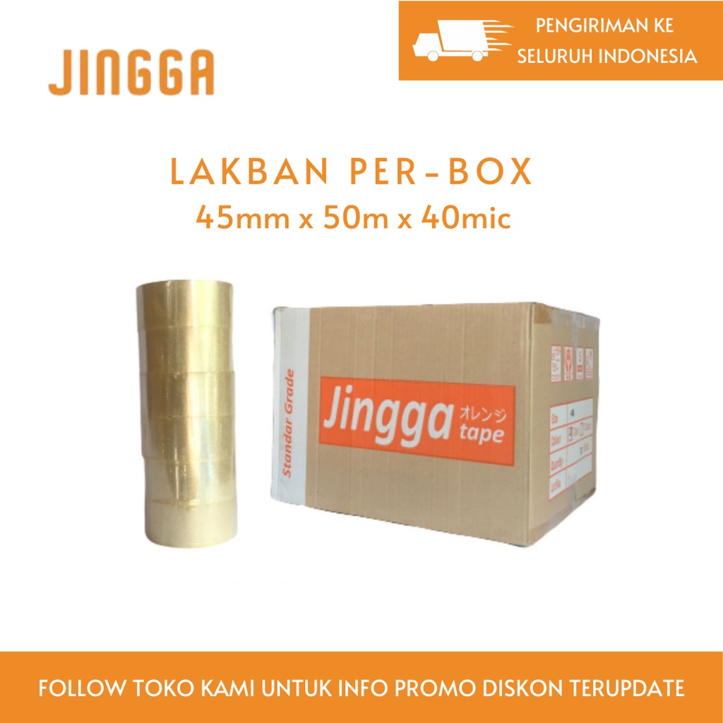 

(GRAB/GOSEND) BOX Lakban Bening / OPP Tape Clear 45mm x 50m (40 micron)