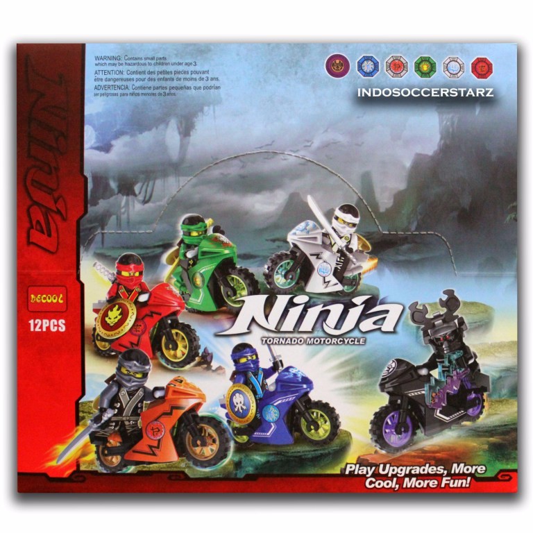 Mainan anak lego - LEGO DECOOL 10017 - 10022 NinjaGo Tornado Motorcycle ( 6 Pcs )