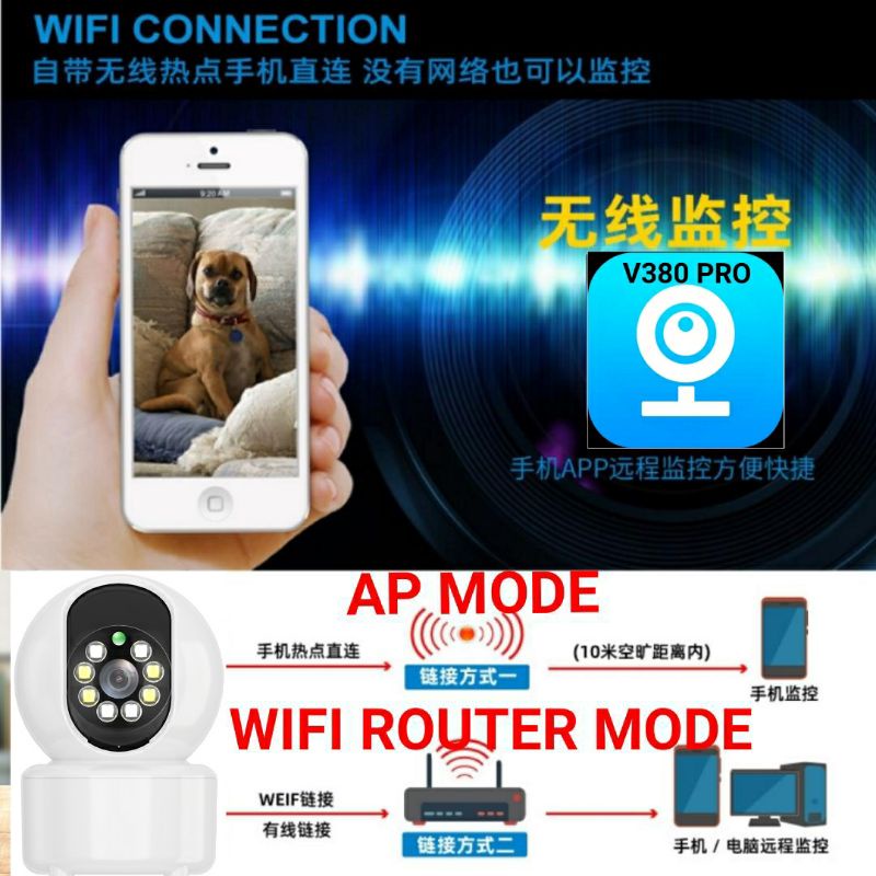 V380 PRO IP CAMERA WIRELESS SNOWMAN 2MP FULL HD 1080P ALL DAY COLORFULL NIGHT MODE BERWARNA CCTV WIRELESS