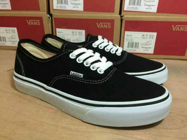 SEPATU Vans California Hitam / Black White Cewek cowok Sepatu Sekolah Kuliah Kerja Keren Murah