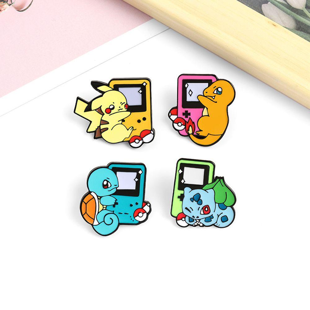 [Elegan] Game Console Bros Wanita Bros Ransel Lencana Cosplay Lencana Anime Bros Kerah Pin Pokemon Badge