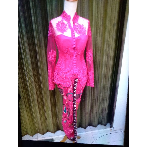 setelan kebaya pink fanta