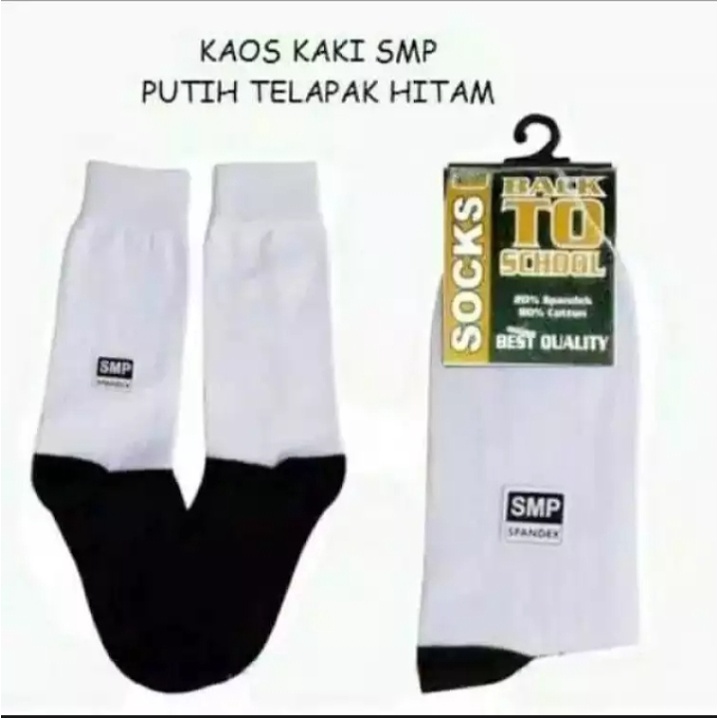 KAOS KAKI SEKOLAH SMP HITAN PUTIH ISI 1PASANG KAOS KAKI PRIA WANITA ANAK SEKOLAH SMP  CIVA ACCESSORIES