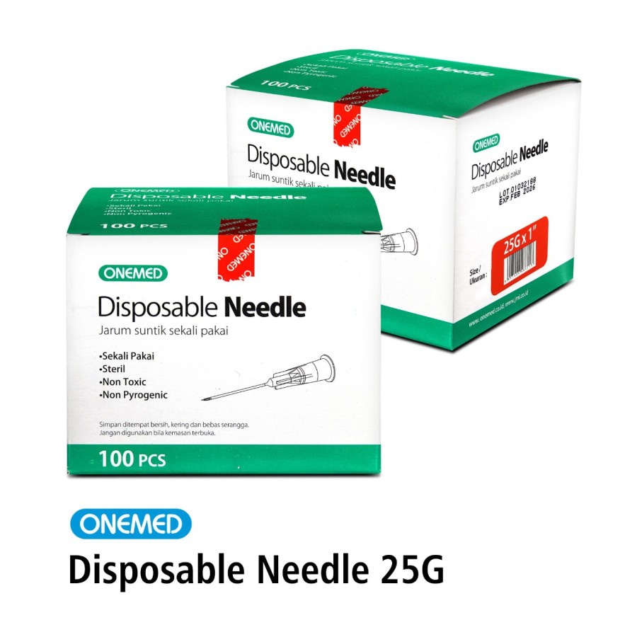 Disposable Neddle One Med 21,22,23,24,25,26,27