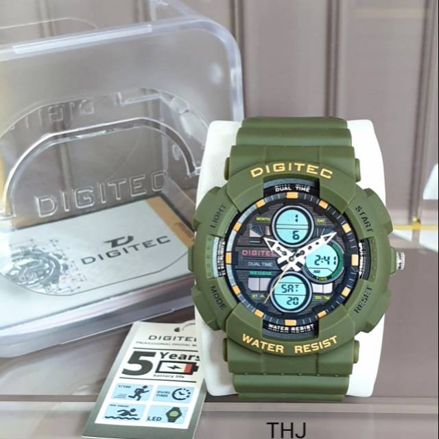 ( COD ) Jam tangan Digitec DG 3102 Dual Time Rubber Origina