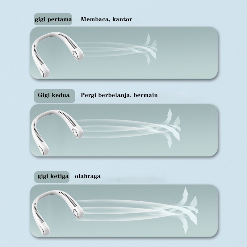 COD Kipas angin mini isi ulang yang dipasang di leher usb/portabel/siswa/tanpa daun/musim panas