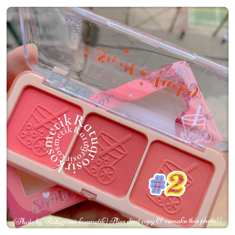 PROMO!!!BLUSHER PALETTE SWEET &amp; LUCKY 3 COLORS ANYLADY NO.772B