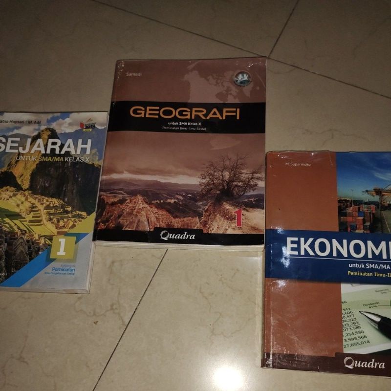 buku sejarah,geografi,Ekonomi kelas 10