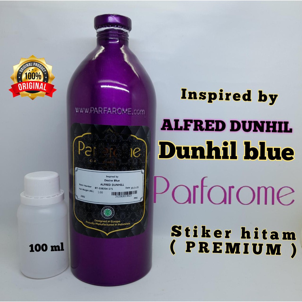 DUNHIL BLUE BIBIT PARFUM MURNI 100 ML.BY PARFAROME stiker HITAM ( PREMIUM )
