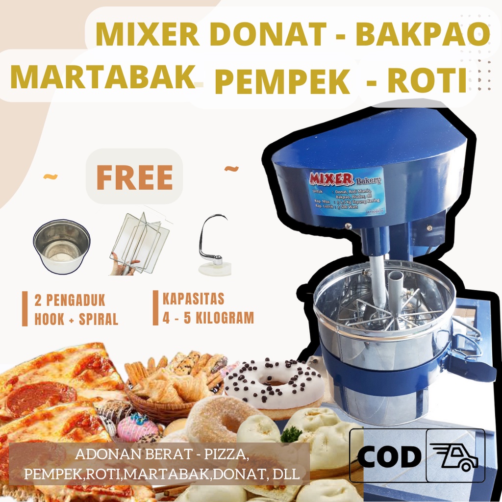 Mesin Pengaduk Adonan Tepung  Mesin Adonan Donat 4kg mixer mie dough maker