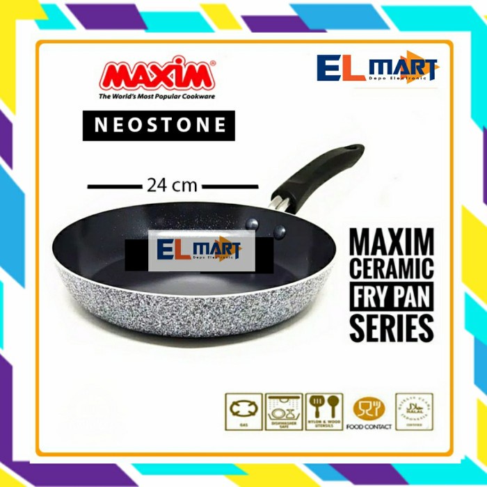 Frypan Maxim Ceramic 24cm Neostone Capsil Penggorengan Anti Lengket