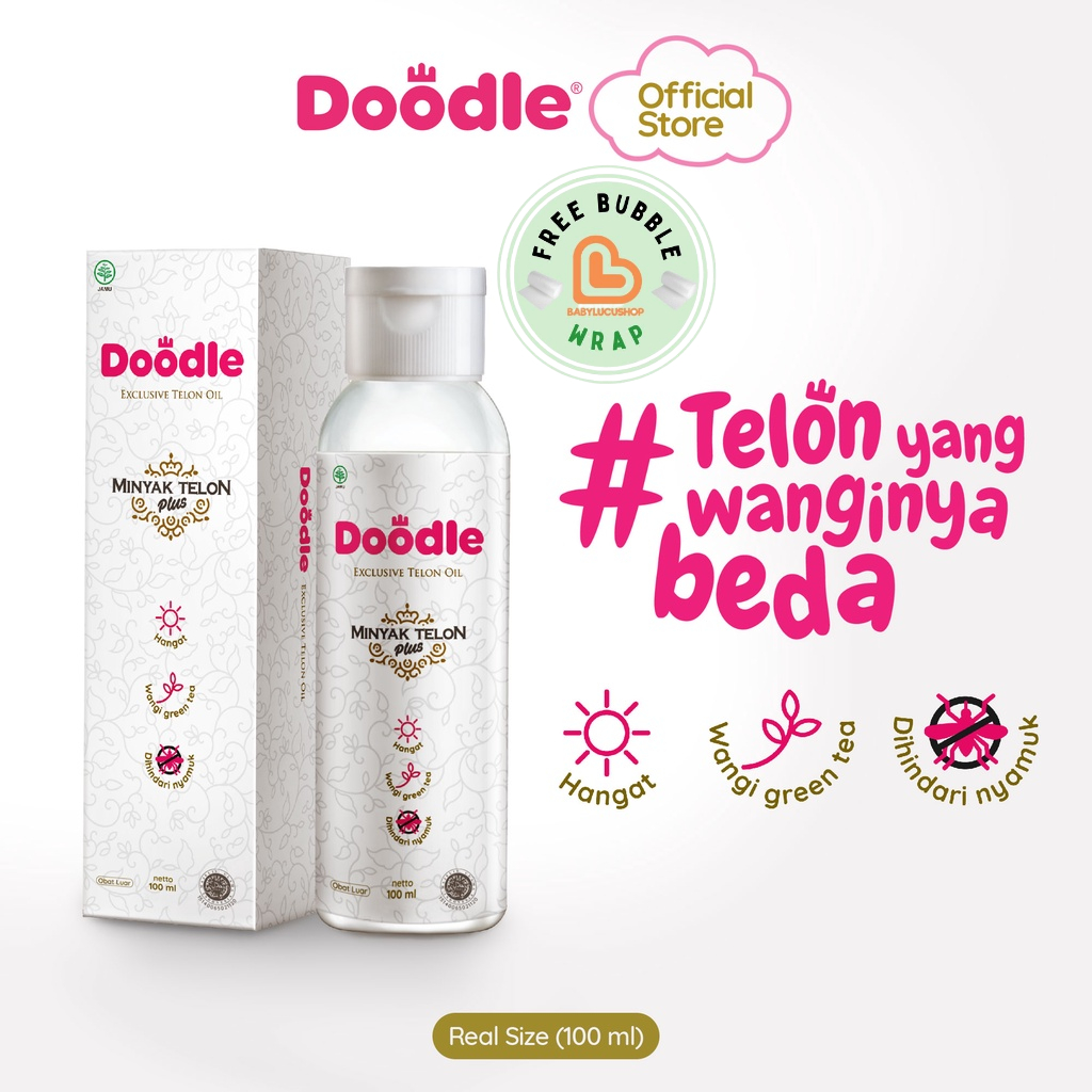 Minyak Telon Doodle GREEN TEA | Doddle Dodle Doodle Minyak Telon bayi dan anak Exclusive Telon Oil Anti Nyamuk 100ml 60ml